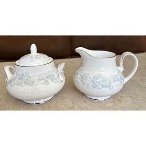 Royal Doulton MEADOW MIST H5007 England Sugar Bowl & Creamer Set 1970s